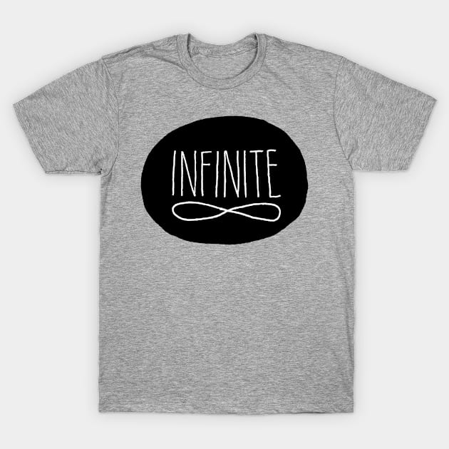 Infinite Hand Drawn Typograpic Design T-Shirt by evannave